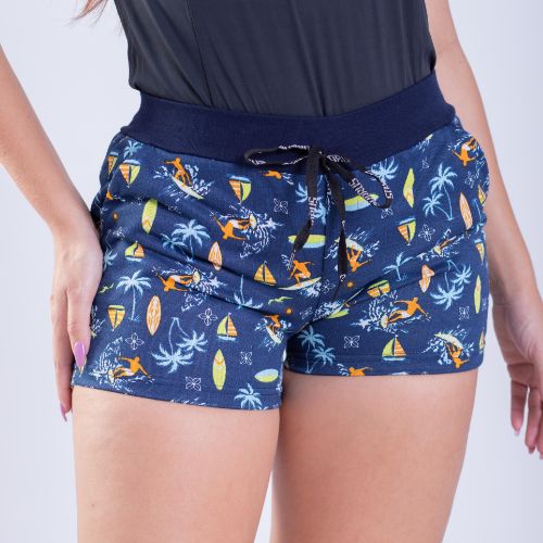 Short Feminino Moletom Estampado Loja